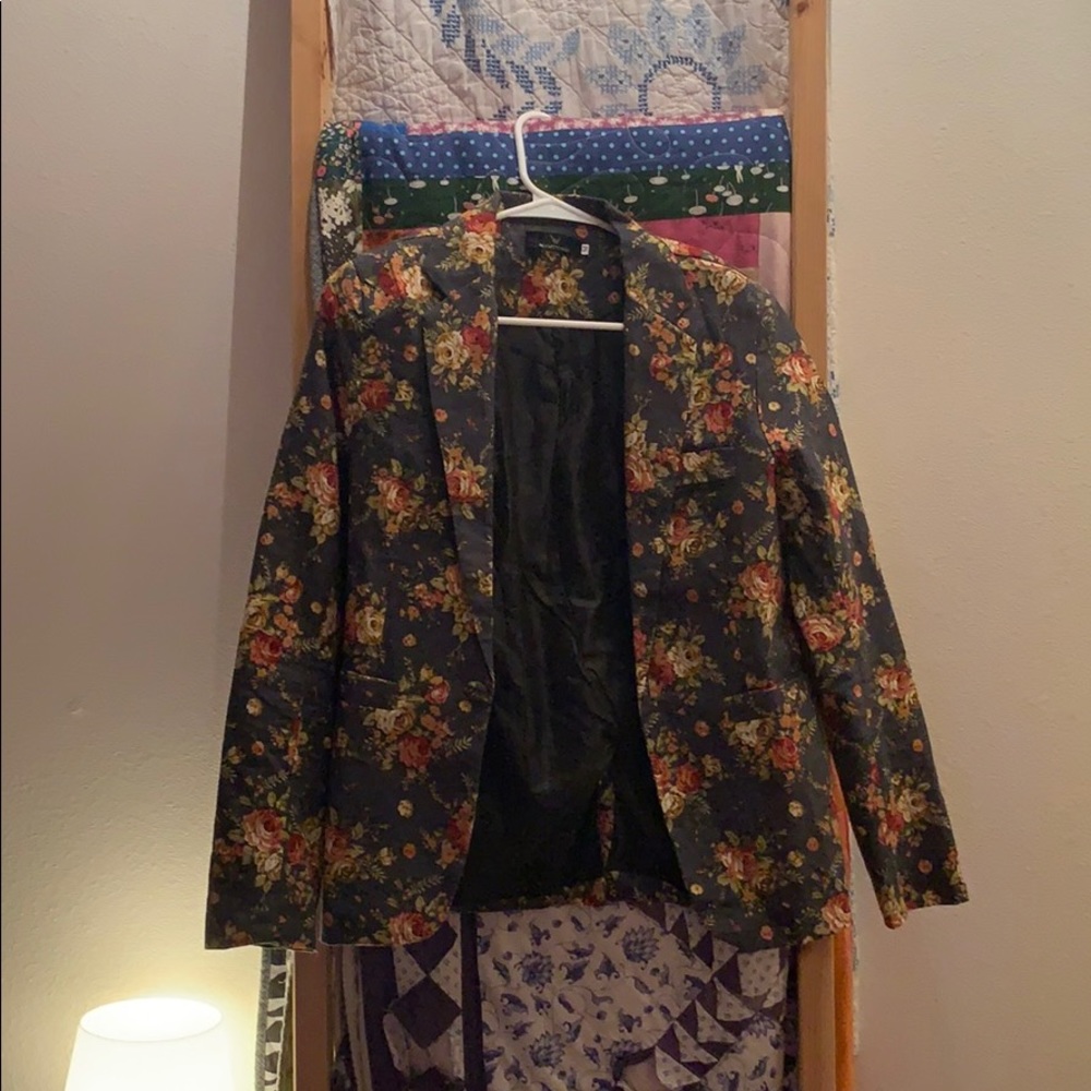 Floral print imported jacket